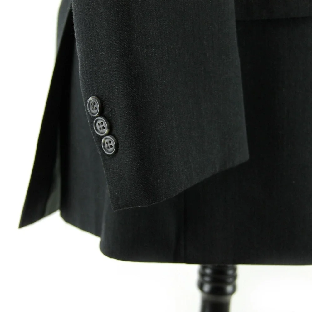 Brooks Brothers 3 Btn Suit Jacket Mens Sz 42 Regular Black Dual Vent Herringbone
